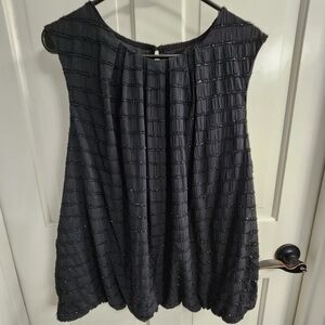 Liz Claiborne Black Textured Blouse